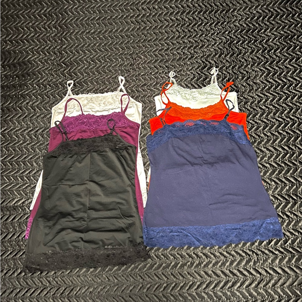 Maurice’s/CATO Lace Trim Cami Bundle, Size S, Layering Tank Top Lot, Camisole